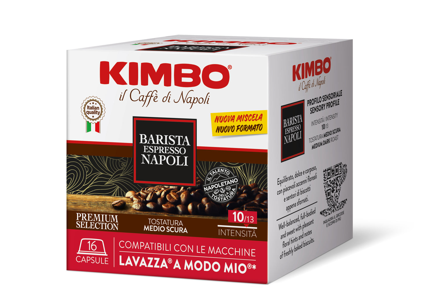 Kimbo Napoli Capsules Compatible with Lavazza ®* A Modo Mio ®* Machines - 16 Capsules