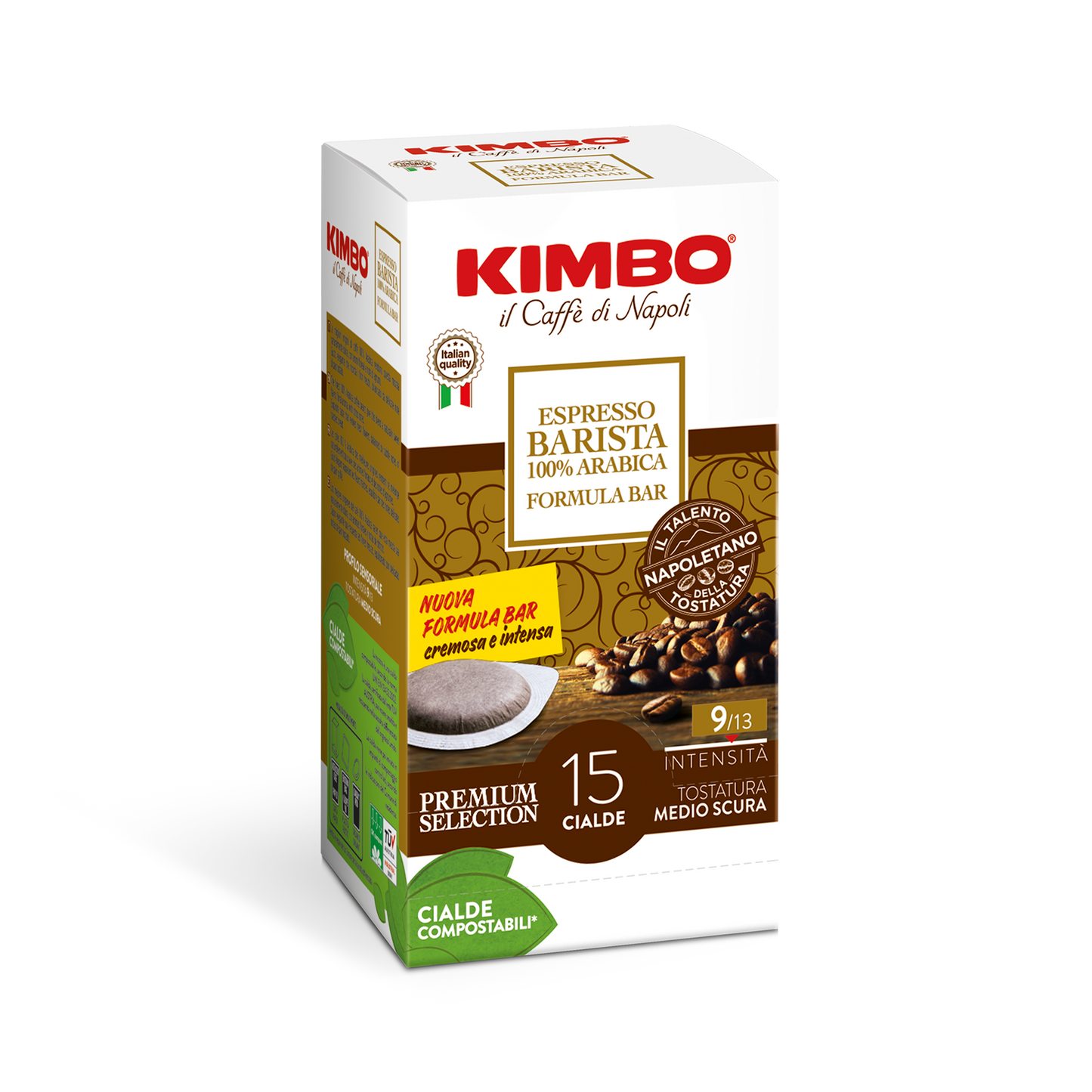 Kimbo Espresso Barista 100% Arabica Compostable Paper Pods 105g