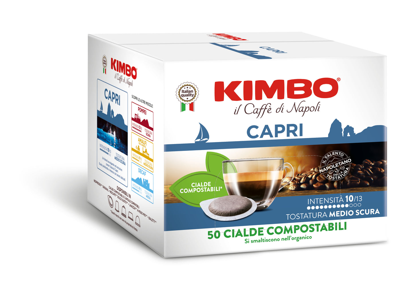 Kimbo Capri Compostable Paper Pod 50's