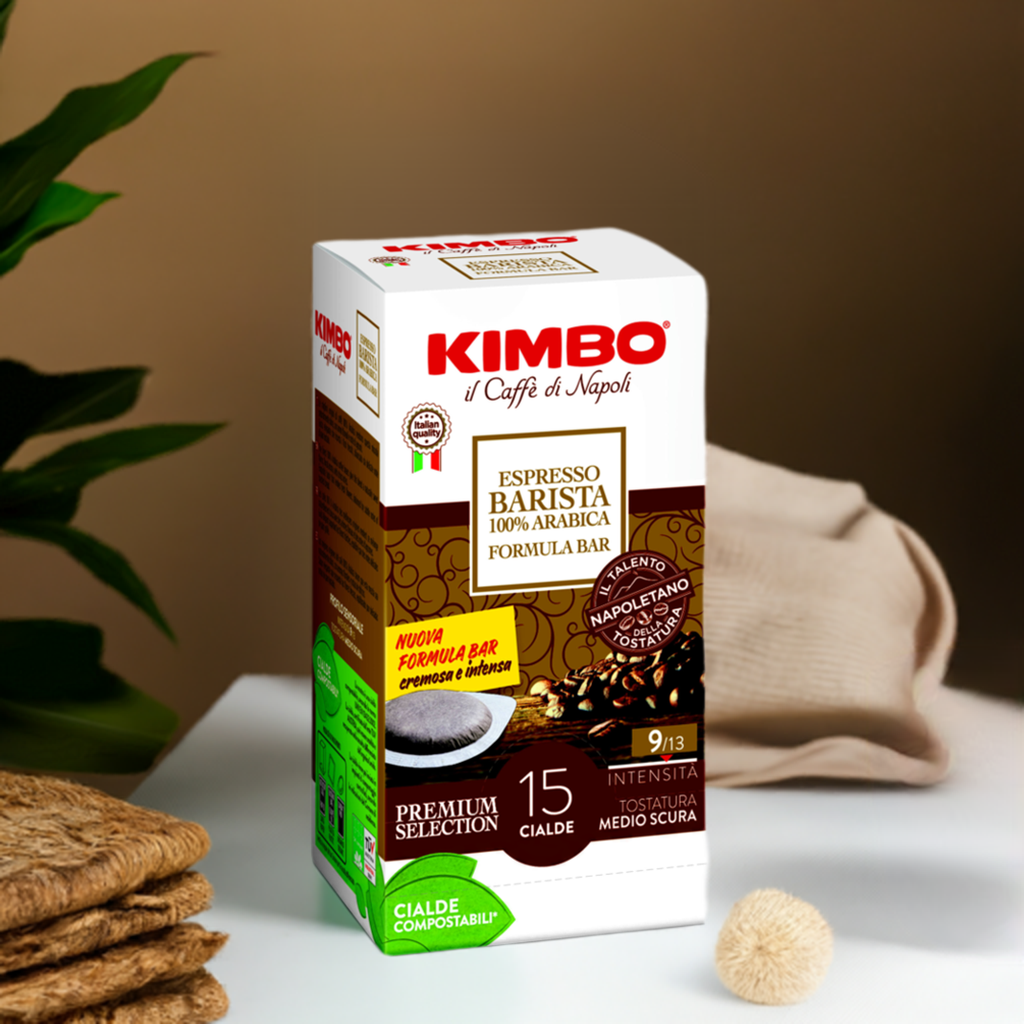 Kimbo Espresso Barista 100% Arabica Compostable Paper Pods 105g