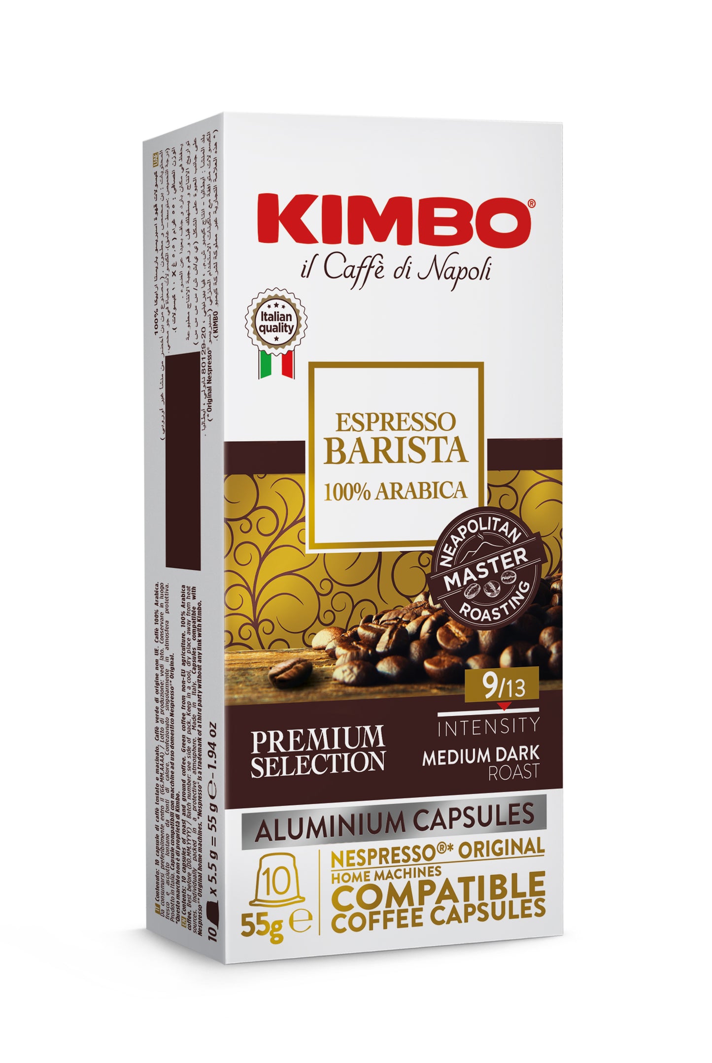 Kimbo 100% Arabica Aluminium Nespresso Compatible Capsules 55g