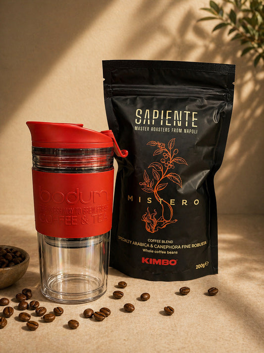 Sapiente Mistero + Travel Press Mug Bundle
